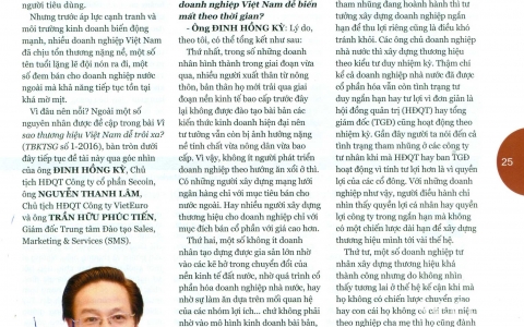 TBKTSG- Để Giữ Doanh Nghiệp Việt